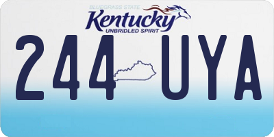 KY license plate 244UYA
