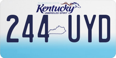 KY license plate 244UYD