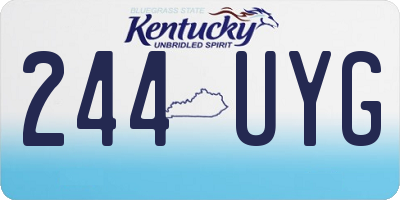 KY license plate 244UYG