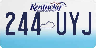 KY license plate 244UYJ