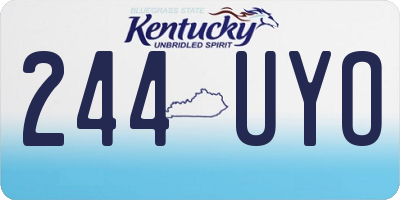 KY license plate 244UYO