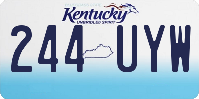 KY license plate 244UYW