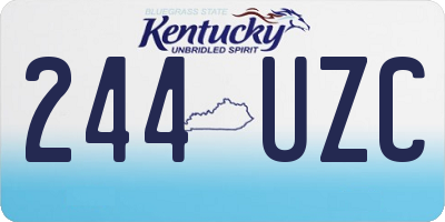 KY license plate 244UZC