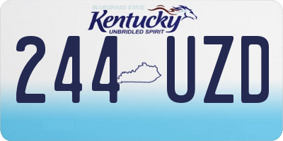 KY license plate 244UZD