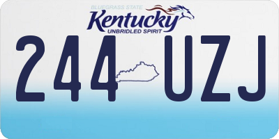 KY license plate 244UZJ