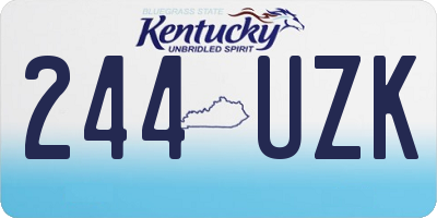 KY license plate 244UZK