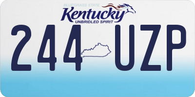 KY license plate 244UZP