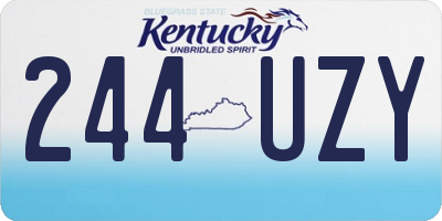 KY license plate 244UZY