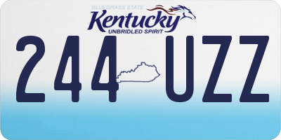 KY license plate 244UZZ