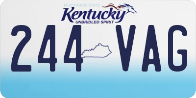 KY license plate 244VAG