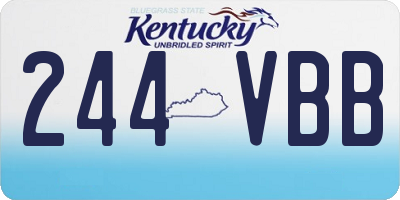 KY license plate 244VBB