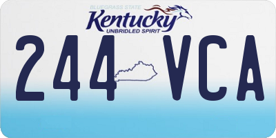 KY license plate 244VCA