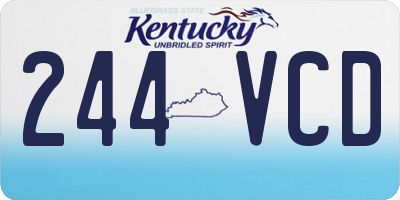 KY license plate 244VCD