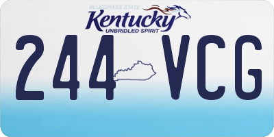 KY license plate 244VCG