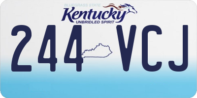 KY license plate 244VCJ