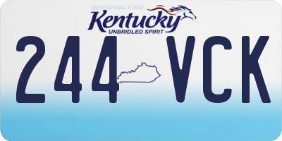 KY license plate 244VCK