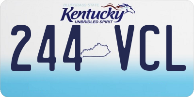 KY license plate 244VCL