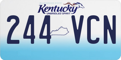 KY license plate 244VCN