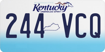 KY license plate 244VCQ