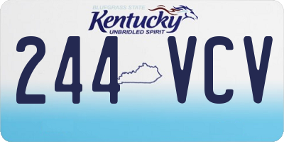 KY license plate 244VCV