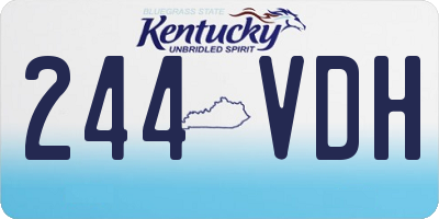 KY license plate 244VDH