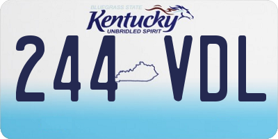 KY license plate 244VDL