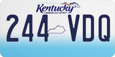 KY license plate 244VDQ