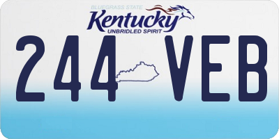 KY license plate 244VEB