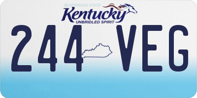 KY license plate 244VEG