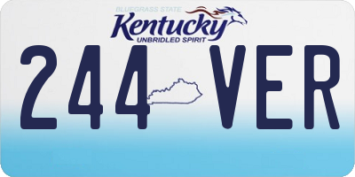 KY license plate 244VER
