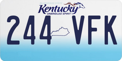 KY license plate 244VFK