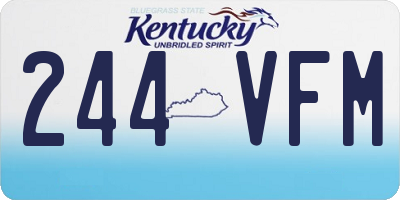 KY license plate 244VFM