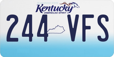 KY license plate 244VFS