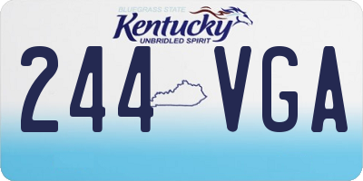 KY license plate 244VGA