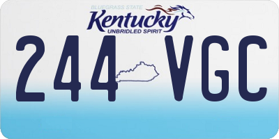 KY license plate 244VGC