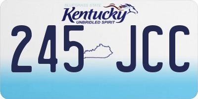 KY license plate 245JCC