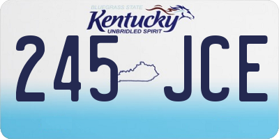 KY license plate 245JCE