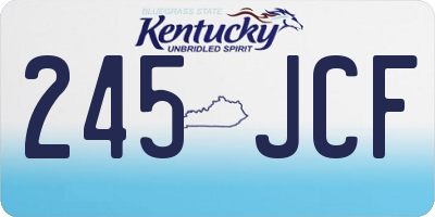 KY license plate 245JCF