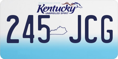 KY license plate 245JCG