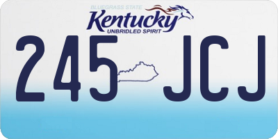 KY license plate 245JCJ