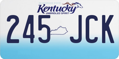 KY license plate 245JCK