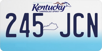 KY license plate 245JCN