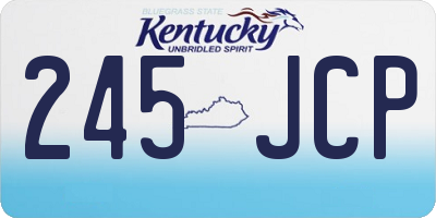 KY license plate 245JCP