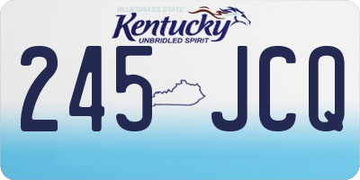 KY license plate 245JCQ