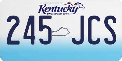 KY license plate 245JCS