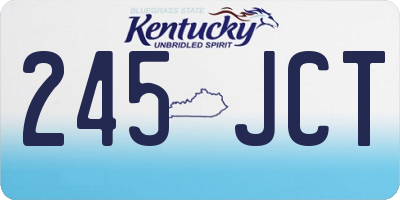 KY license plate 245JCT
