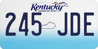 KY license plate 245JDE