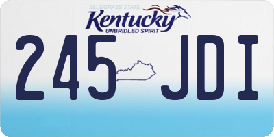KY license plate 245JDI