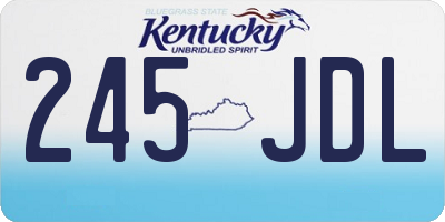 KY license plate 245JDL