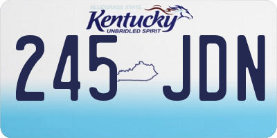 KY license plate 245JDN